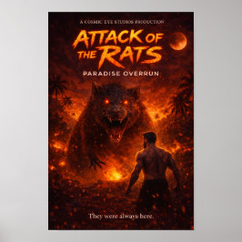 Póster Ataque de las Ratas — Paraíso Devastado