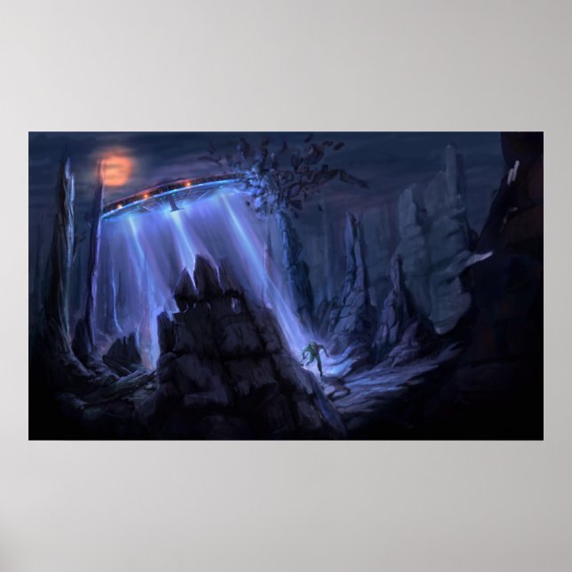 Póster ataque de nave espacial (Frente)