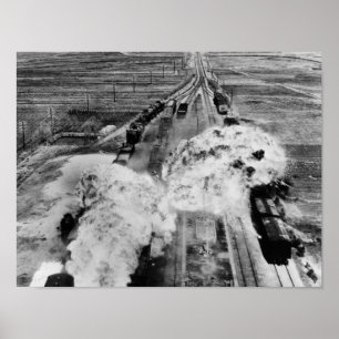 Póster Ataque del tren