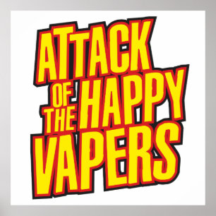 Póster Ataque del Vapers feliz