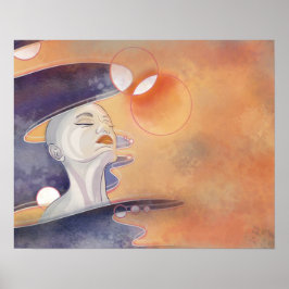 Póster Ataque nebulosa y collar de perla galáctica