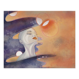 Póster Ataque nebulosa y collar de perla galáctica