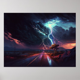 Póster Ataque relámpago en el árbol