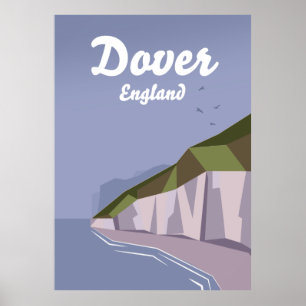 Póster Ataques blancos con afiche de viaje de Dover