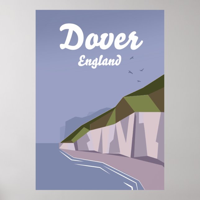 Póster Ataques blancos con afiche de viaje de Dover (Frente)