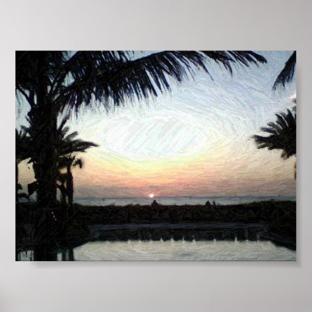 Póster Atardecer, (Frente)