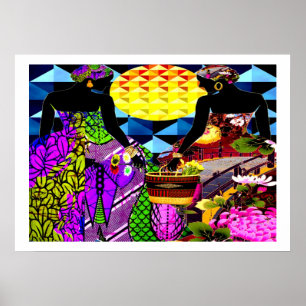 Póster Atardecer Africano En El Jardín De Las Flores