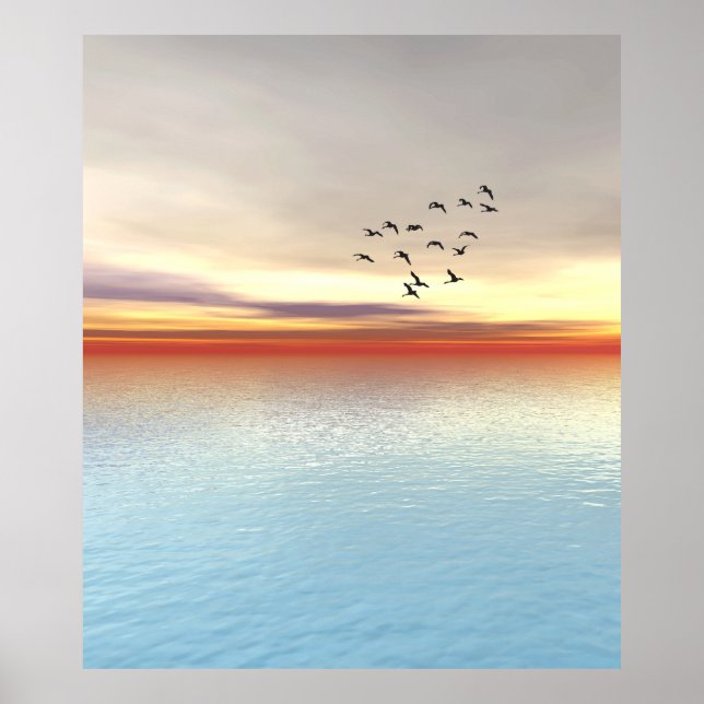 Póster Atardecer atlántico para Poster (Frente)