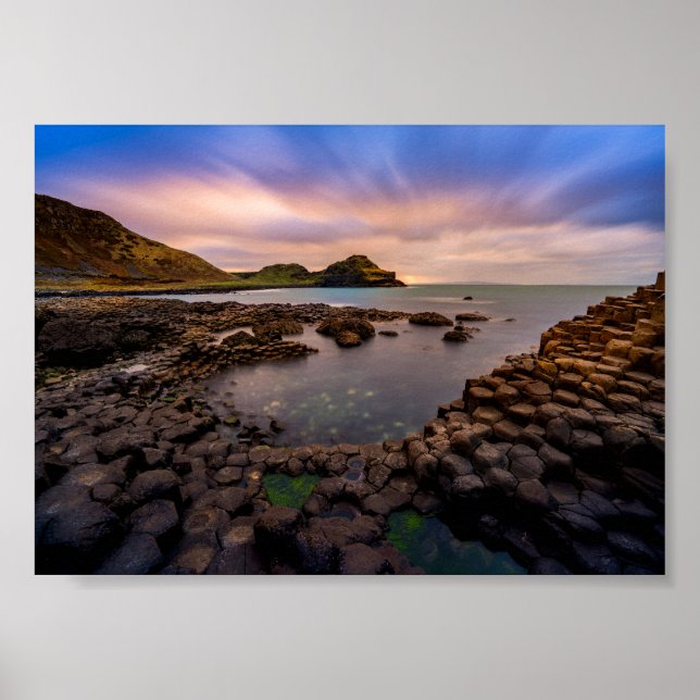Póster Atardecer - Autopista gigante, Irlanda del Norte (Frente)