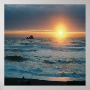 Póster Atardecer/Capa de mar.........