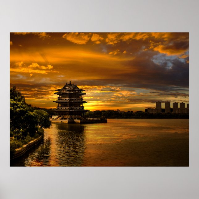 Póster Atardecer cerca del poster Yixing (Frente)