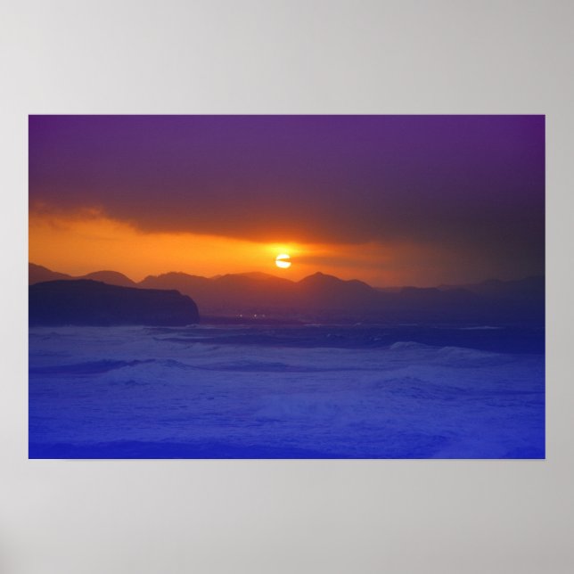 Póster Atardecer costero (Frente)
