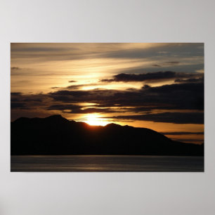 Póster Atardecer de Alaska III Hermosa Fotografía de Alas