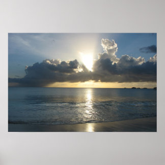 Póster Atardecer de Antiguo