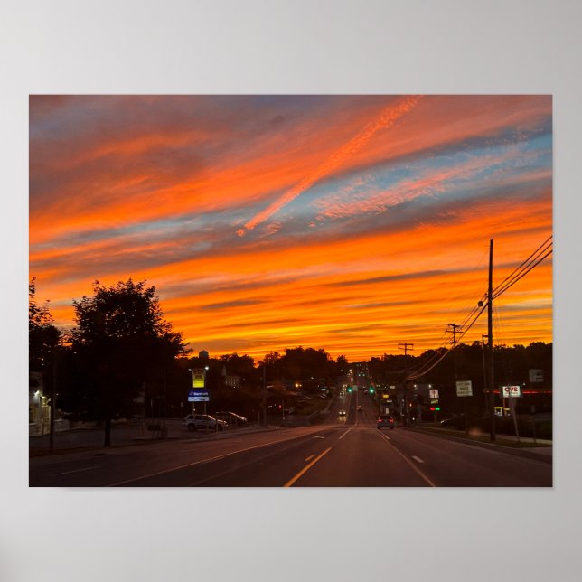 Póster Atardecer de Estratos (Frente)