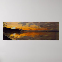 Póster Atardecer de gran angular