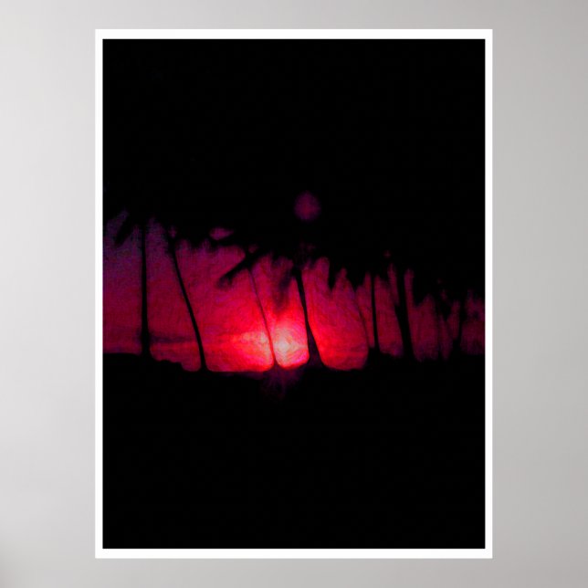 Póster Atardecer de Hawái (Frente)