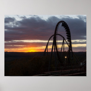 Póster Atardecer de incendios forestales