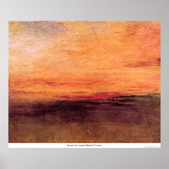 Póster Atardecer de Joseph Mallord Turner (Frente)