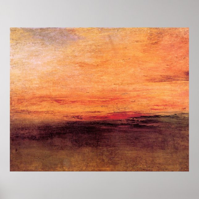 Póster Atardecer de Joseph Mallord Turner (Frente)