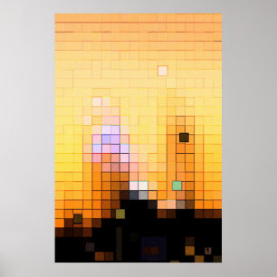 Póster Atardecer de la ciudad