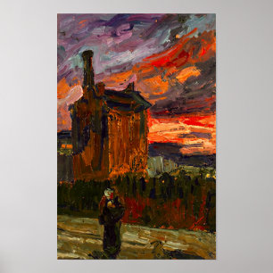 Póster Atardecer de Van Gogh antes de la tormenta Montmar