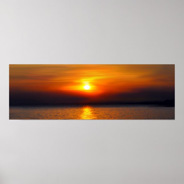Póster atardecer de verano tropical (Frente)