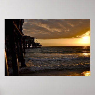 Póster Atardecer del Pacífico en Santa Mónica