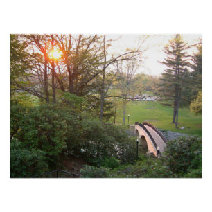 Póster Atardecer del Puente Arcoíris en Grove City Colleg