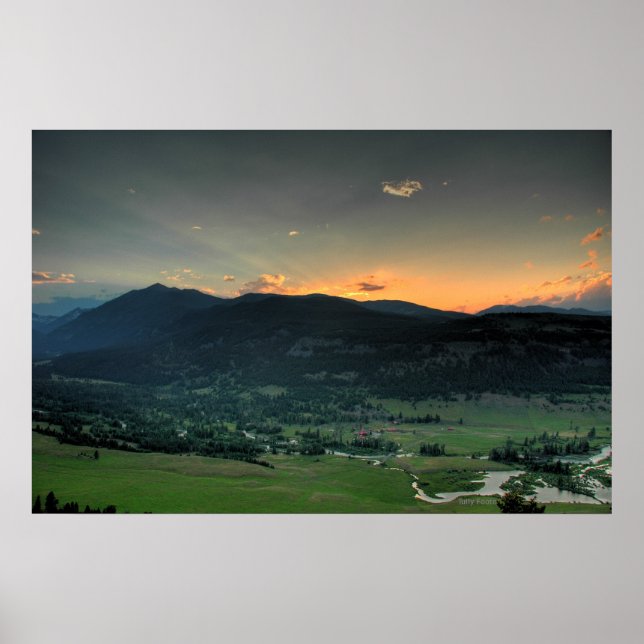 Póster Atardecer desde la dorsal oriental (Frente)