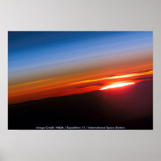 Póster Atardecer desde la Estación Espacial Internacional