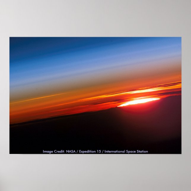 Póster Atardecer desde la Estación Espacial Internacional (Frente)