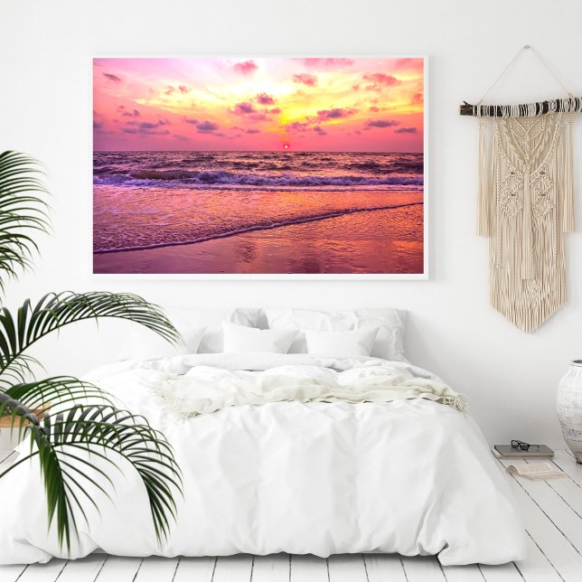 Póster Atardecer dramático rosa sobre el océano en Nápole (Subido por el creador)
