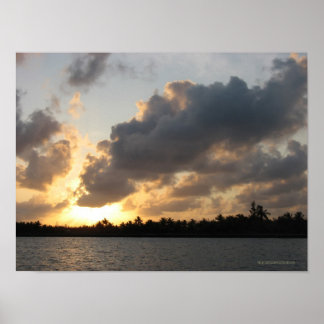 Póster Atardecer en Bahamas 01