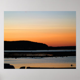 Póster Atardecer En Bar Harbour 2009