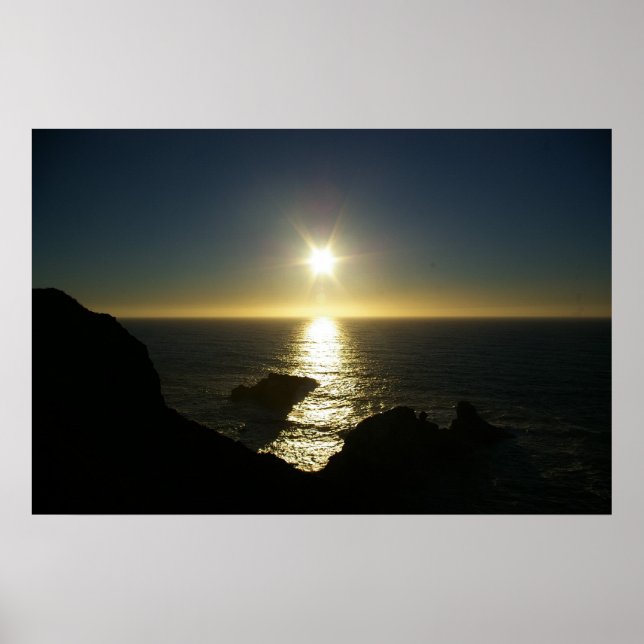 Póster Atardecer en Big Sur (Frente)