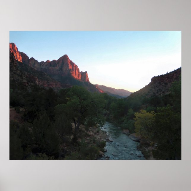 Póster Atardecer en el cañón de Zion (Frente)