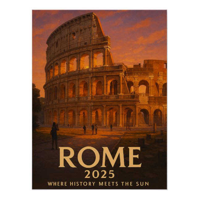 Póster Atardecer en el Coliseo (Anverso)