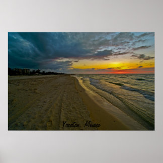 Póster Atardecer en el Golfo