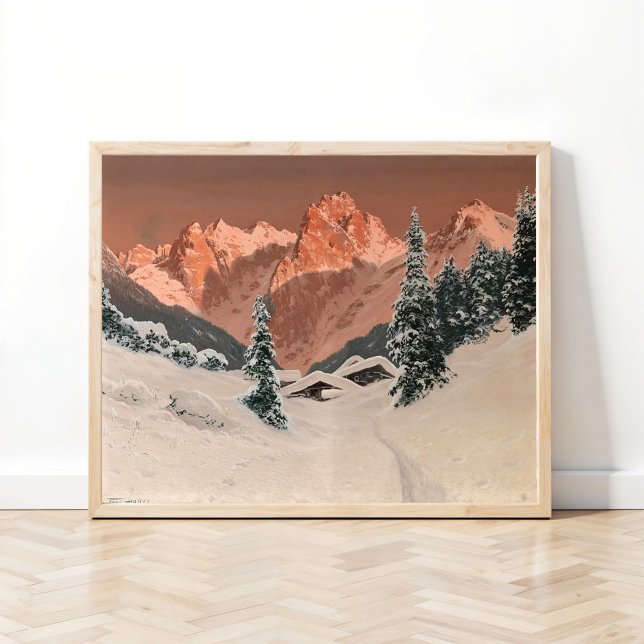 Póster Atardecer en el Kaisertal, montañas nevadas (Subido por el creador)