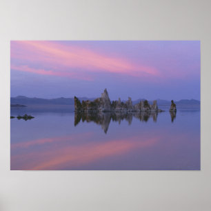 Póster Atardecer en el lago Mono, CA.