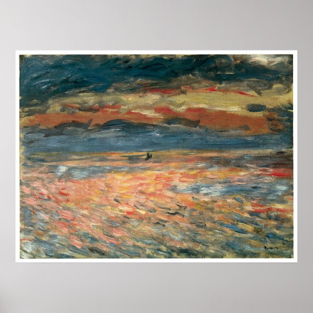 Póster Atardecer en el mar, Pierre-Auguste Renoir (Frente)