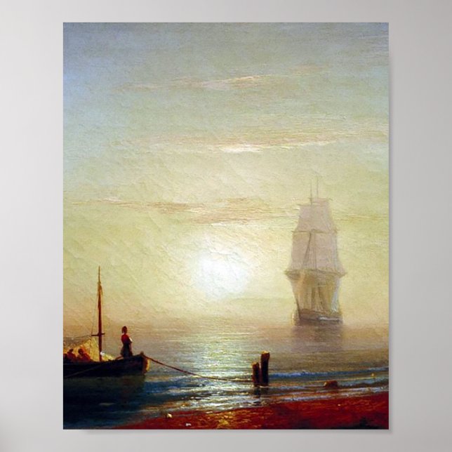 Póster Atardecer en el mar por Ivan Aivazovsky (Frente)