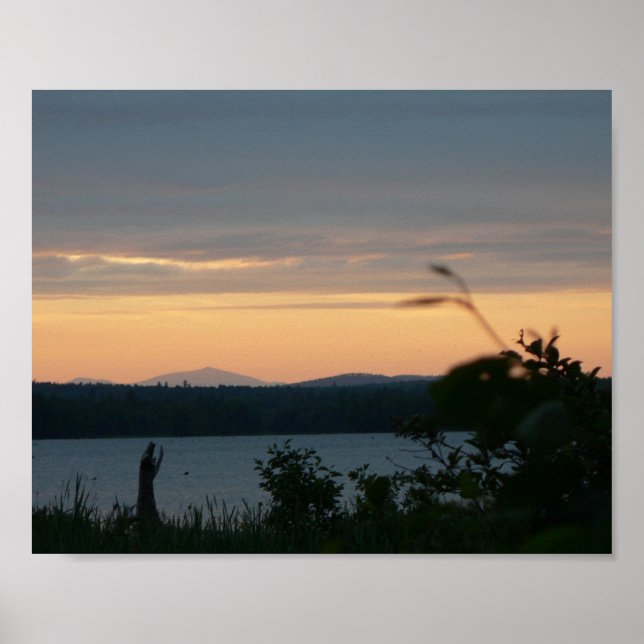 Póster Atardecer en el Monte Kathadin, Maine (Frente)
