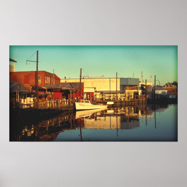Póster Atardecer en el muelle (Frente)