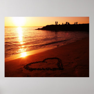 Póster Atardecer en el muelle de Edmonds Washington.