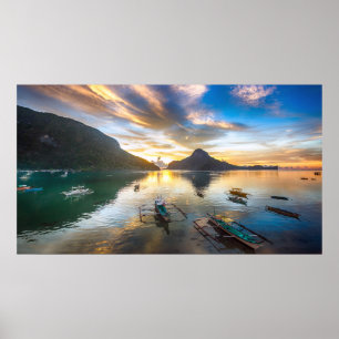 Póster Atardecer en El Nido