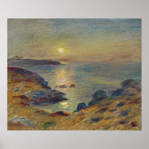 Póster Atardecer en el paisaje Bella Artes de Douarnenez