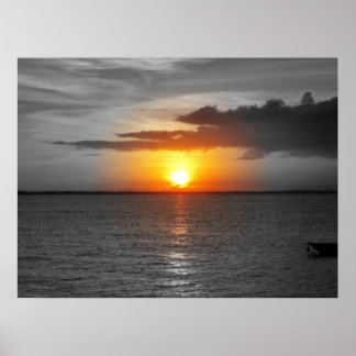 Póster Atardecer en el paraíso