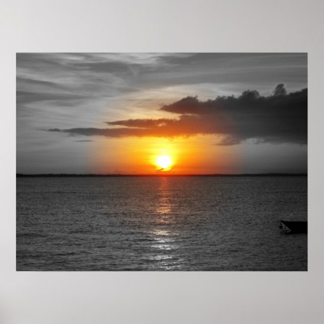 Póster Atardecer en el paraíso (Frente)